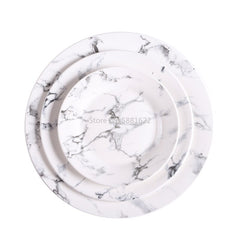 Fashion home restaurant kitchen tableware marble ceramic plate dish porcelain steak salad dessert plate cutlery cake plate