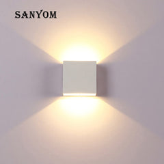 SANDIY Nordic Wall Light 12W Cubic Sconce Night Lamp for Home Corridor Stair Kitchen Decor Bedside Led Indoor Lighting 90-160V