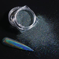 White Chrome Pearl Nail Powder Shimmer Glitter Wedding Bride Nail Design Aurora Rubbing Dust Mirror Effect Fairy Powder GLY459