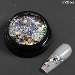 White Chrome Pearl Nail Powder Shimmer Glitter Wedding Bride Nail Design Aurora Rubbing Dust Mirror Effect Fairy Powder GLY459