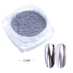 White Chrome Pearl Nail Powder Shimmer Glitter Wedding Bride Nail Design Aurora Rubbing Dust Mirror Effect Fairy Powder GLY459