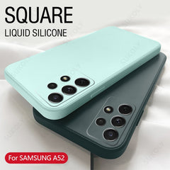 Liquid Silicone Case For Samsung Galaxy A52 A72 A71 A51 S20 FE S21 Ultra S10 Plus A50 A31 A70 A32 A41 A53 5G A21S S22 Soft Cover