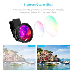 Tongdaytech Mobile Phone Lens 0.45x Super Wide Angle 12.5x Macro HD Camera Lens For iPhone 12 11 8 7 6 XS Huawei Xiaomi Samsung