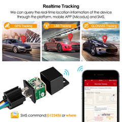 MiCODUS Relay GPS Tracker Car MV730 9-90V Cut Fuel ACC Detect 2G 4G Mini Motorcycle GPS Realtime Track Vibrate Alert FREE APP