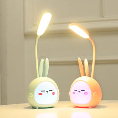 Portable LED Desk Lamp Foldable Light Cute Cartoon Desk Lamp USB Recharge LED Reading Light Eye Protective Colorful Night light