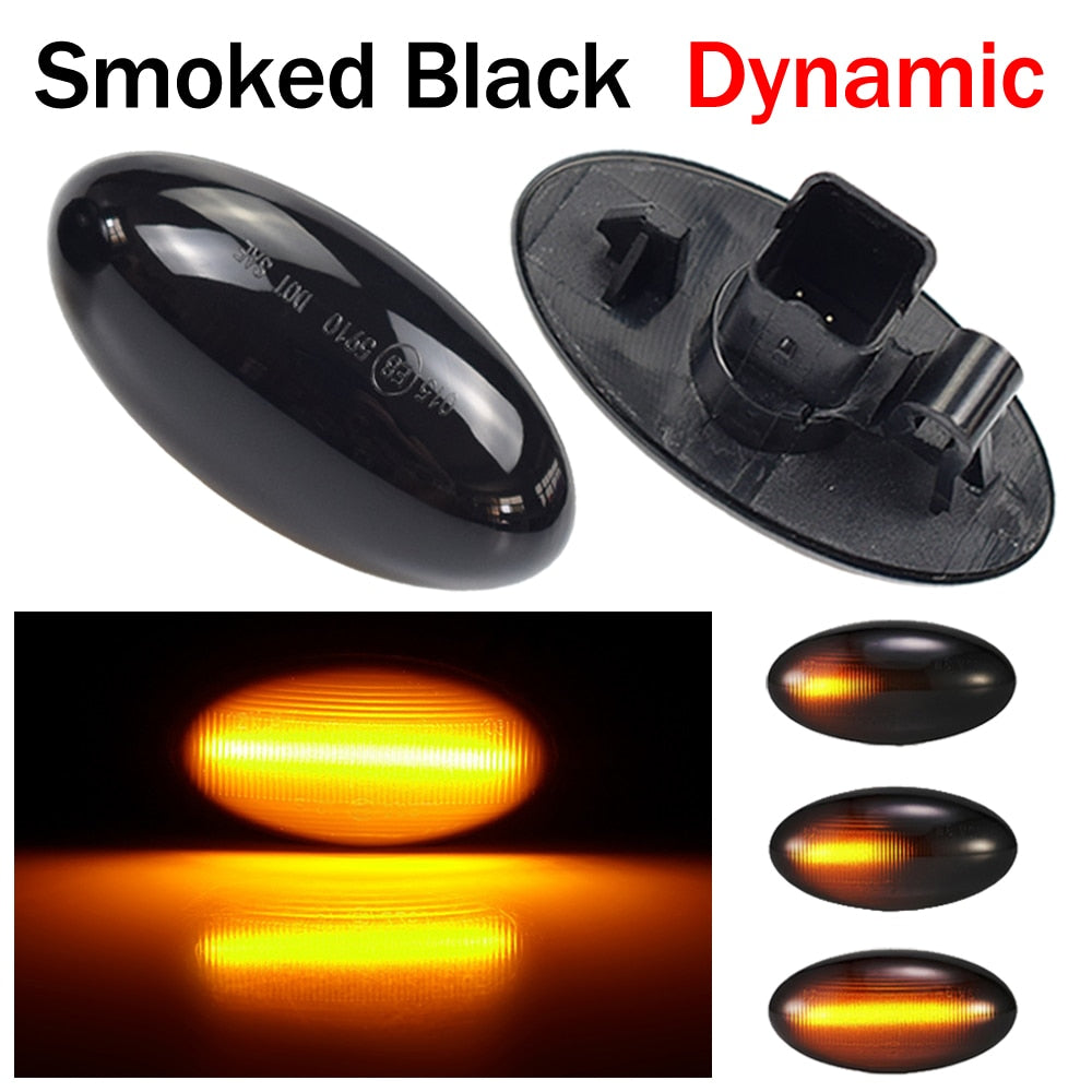 Dynamic Flashing Led Side Marker Turn Signal Light For Peugeot 307 206 607 407 1007 107 4007 Partner Expert Indicator Lamp