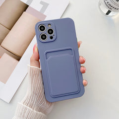 LVOEST Phone Case For iphone 11 12 13 pro max XR x xs max 7 8 plus se 2020 12 mini 14 pro Soft Silicone Wallet Card Holder cover