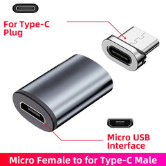 Type C Micro USB Convert Magnetic Adapter USB Cable Magnetic Charger Connector Usbc 3 in 1 Charging Converter For iPhone Samsung