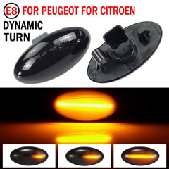 Dynamic Flashing Led Side Marker Turn Signal Light For Peugeot 307 206 607 407 1007 107 4007 Partner Expert Indicator Lamp