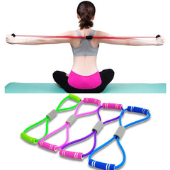 New Gym 8 Word Elastic Band Chest Developer Rubber LOOP Latex Resistance Bands Fitness Equipment Stretch Yoga Training Crossfit