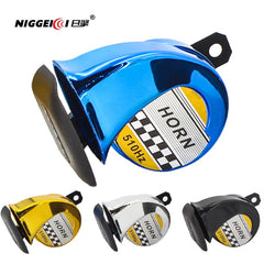 NIGGEII 12V car horn, motorcycle horn, super loud 115db, double waterproof design, 360 ° riveting, high cost performance