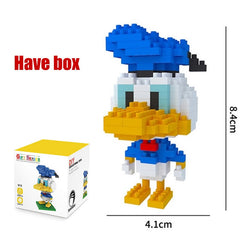 plastic mini blocks mickey Minnie donald duck cartoon diy model micro building brick blocks action figures toys for kids