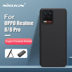 For OPPO Realme 8 Pro Case For Realme 8 Pro NILLKIN Frosted Shield PC Hard Back Cover For Realme 8 with Gift Phone Holder