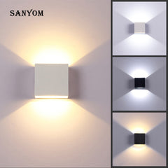 SANDIY Nordic Wall Light 12W Cubic Sconce Night Lamp for Home Corridor Stair Kitchen Decor Bedside Led Indoor Lighting 90-160V