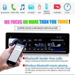 Podofo Car Radio Stereo Player Digital Bluetooth MP3 Player JSD-520 60Wx4 FM Audio Stereo Music USB/SD with In Dash AUX Input