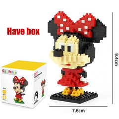 plastic mini blocks mickey Minnie donald duck cartoon diy model micro building brick blocks action figures toys for kids