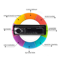 Podofo JSD-520 Car Radio In Dash 1 Din Tape Recorder MP3 Player FM Audio Stereo USB/SD AUX Input ISO Port Bluetooth Autoradio