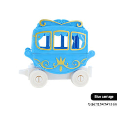 New Large Building Blocks Children Toys Cartoon Princess Carriage Car Airplane Vehicle Model Big Size Bricks Gift For Children