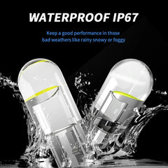 Super Bright 2/10 Pcs W5W 194 T10 LED Glass Housing Cob Car Bulb 6000K White Green Blue Red Wedge License Plate Lamp Dome Light