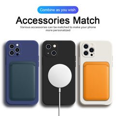 For Magsafe Magnetic Wireless Charging Case For iPhone 13 11 12 Pro MAX mini 8 Plus XR XS Max X SE 2020 Liquid Silicone Cover