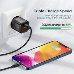 KUULAA USB C Charger 33W 20W GaN PD QC 3.0 Type C USB Charger Fast Charging For iPhone 14 13 12 11 Pro Max 7 8 Samsung iPad Air