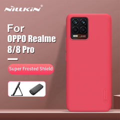 For OPPO Realme 8 Pro Case For Realme 8 Pro NILLKIN Frosted Shield PC Hard Back Cover For Realme 8 with Gift Phone Holder