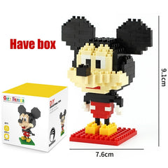 plastic mini blocks mickey Minnie donald duck cartoon diy model micro building brick blocks action figures toys for kids