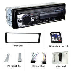 Podofo JSD-520 1 Din Car Radio Tape Recorder 5301 Bluetooth MP3 Player FM Audio Stereo Receiver Music USB/SD In Dash AUX Input