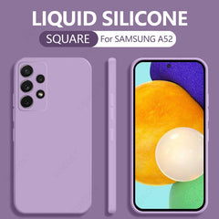 Liquid Silicone Case For Samsung Galaxy A52 A72 A71 A51 S20 FE S21 Ultra S10 Plus A50 A31 A70 A32 A41 A53 5G A21S S22 Soft Cover