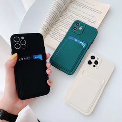 LVOEST Phone Case For iphone 11 12 13 pro max XR x xs max 7 8 plus se 2020 12 mini 14 pro Soft Silicone Wallet Card Holder cover