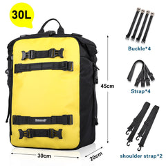 Rhinowalk Motorcycle Rear Bag 30L 20L 10L Motor Side Tail Bag Waterproof Inner Bag  Saddle Storage Bag Mocycle Case Luggage