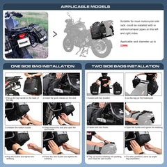 Rhinowalk 20L Motorcycle Bag Motor Saddlebag Side Universal Motorbike Waterproof Removable Inner Bag Luggage Pannier Accessory