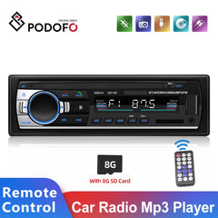 Podofo Car Radio Stereo Player Digital Bluetooth MP3 Player JSD-520 60Wx4 FM Audio Stereo Music USB/SD with In Dash AUX Input