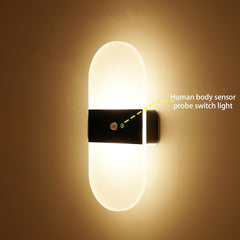 USB Recharge Wireless Home Decor Wall Lights LED Indoor lighting for Bedroom Bedside Balcony Corridor Lamps LED Decor Wall Lamp