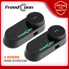 FreedConn Bluetooth Motorcycle Intercom Helmet headset Headphone FM Music Sharing Helmet communicator speaker