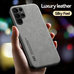 Magnetic Sheepskin Leather Case For Samsung Galaxy S22 Ultra S21 S20 FE Plus Note 20 A51 A71 A13 A73 A52s A52 A53 5G Soft Cover