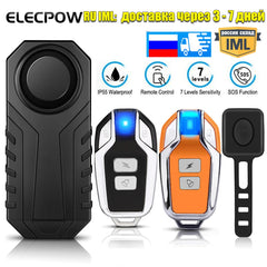 Elecpow Waterproof Bicycle Alarm Motorcycle Electric Vehicle Bike Security  Burglar Alarm Remote Control Vibration Detector