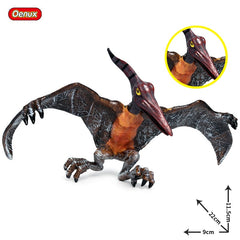 Oenux Prehistoric Jurassic Dinosaurs World Pterodactyl Saichania Animals Model Action Figures PVC High Quality Toy For Kids Gift