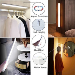 RIP Wireless Motion Sensor Light Under Cabinet Night Light Bulid-in Battery Led Lamp Closet Backlight For Home Bedroom Kitchen