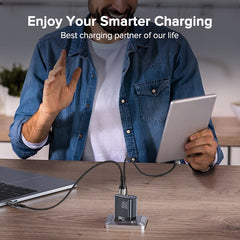 QOOVI 65W GaN Charger USB Type C Fast Charging For Laptop Macbook Quick Charge 4.0 PD USB C Charger For iPhone Xiaomi Samsung