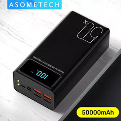 Power Bank 50000mAh Large Capacity LED Powerbank 50000 mAh 2.1A Fast Charging External Battery Charger For iPhone Xiaomi Samsung