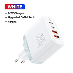 QOOVI 65W GaN Charger USB Type C Fast Charging For Laptop Macbook Quick Charge 4.0 PD USB C Charger For iPhone Xiaomi Samsung