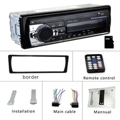 Podofo JSD-520 Car Radio In Dash 1 Din Tape Recorder MP3 Player FM Audio Stereo USB/SD AUX Input ISO Port Bluetooth Autoradio