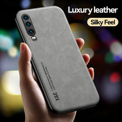 Luxury Leather Magnetic Case For Huawei P30 P40 P20 Pro Lite P30Pro P30Lite P20Pro Full Protective Matte Covers With Metal Plate