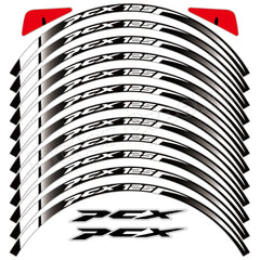 For HONDA Pcx125 Pcx160 PCX125 160 Motorcycle Wheel Sticker Reflective Rim Decals Scooter Stripe Tape Waterproof Accessiries