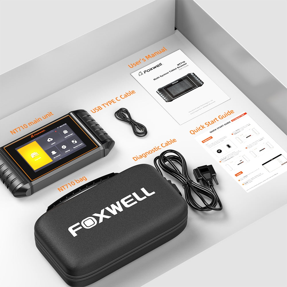 FOXWELL NT710 Car Diagnostic Tools OBD2 Scanner Automotivo Car Diagnostic Tool Full System Scanner Bidirectional/ Active Test