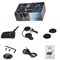 EJEAS V6 Pro Helmet Intercom Headset Motorcycle Bluetooth 1200m Interphone Communicator Full Duplex for 6 Riders Waterproof IP65