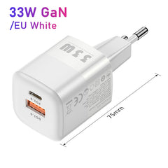 KUULAA USB C Charger 33W 20W GaN PD QC 3.0 Type C USB Charger Fast Charging For iPhone 14 13 12 11 Pro Max 7 8 Samsung iPad Air