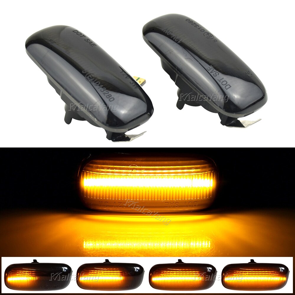 For Audi A3 8P A4 B6 B7 A8 A6 S6 C5 C6 4f Pre-facelift 2PCS LED Dynamic Side Marker Turn Signal Light Sequential Lamp