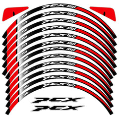 For HONDA Pcx125 Pcx160 PCX125 160 Motorcycle Wheel Sticker Reflective Rim Decals Scooter Stripe Tape Waterproof Accessiries